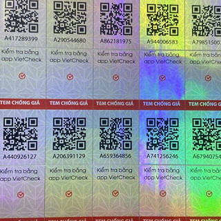 Tem chống giả mã QR code check app Vietcheck xác thực chính hãng