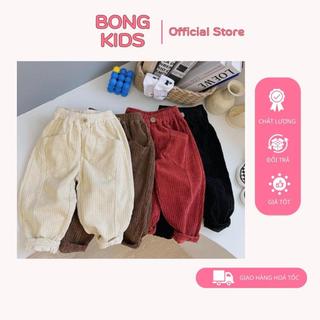 Quần Nhung tăm kiểu dáng Hàn Quốc sành điệu Cá Tính cho bé trai bé gái từ 8 - 30kg