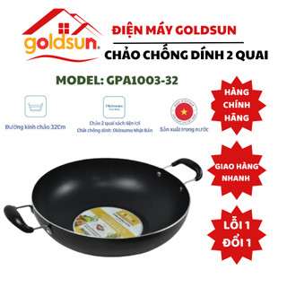 Chảo chống dính nhôm đúc công nghệ chống dính Okitsumo Nhật Bản Goldsun GPA1001-32IH