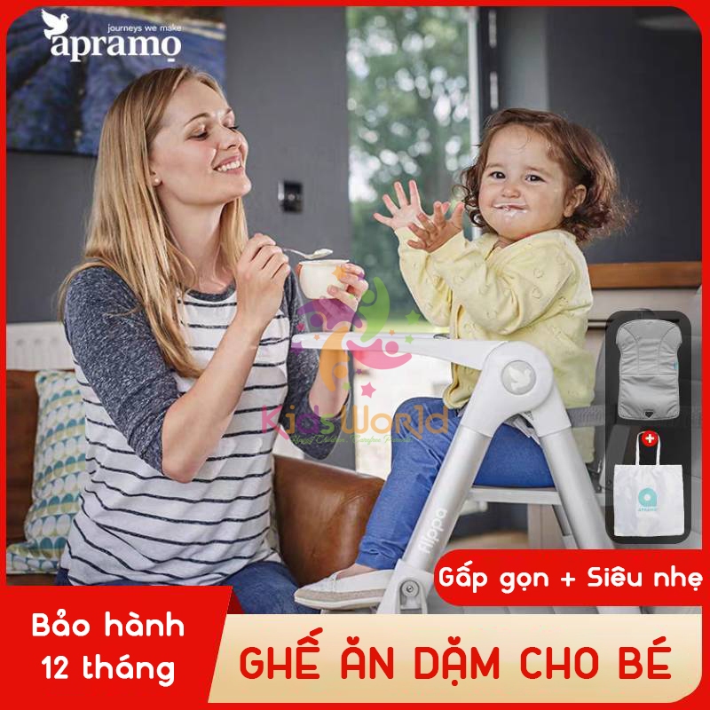 Ghế ăn dặm gấp gọn cao cấp KidsWorld Apramo Flippa Dinning Booster cho bé từ 6 tháng