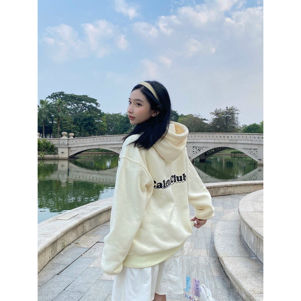 Áo Khoác Nỉ Calem.Club Cặp Nam Nữ, Áo Hoodie Có Dây Kéo Nón 2 Lớp Kiểu Rộng Unisex phong cách Hàn Quốc