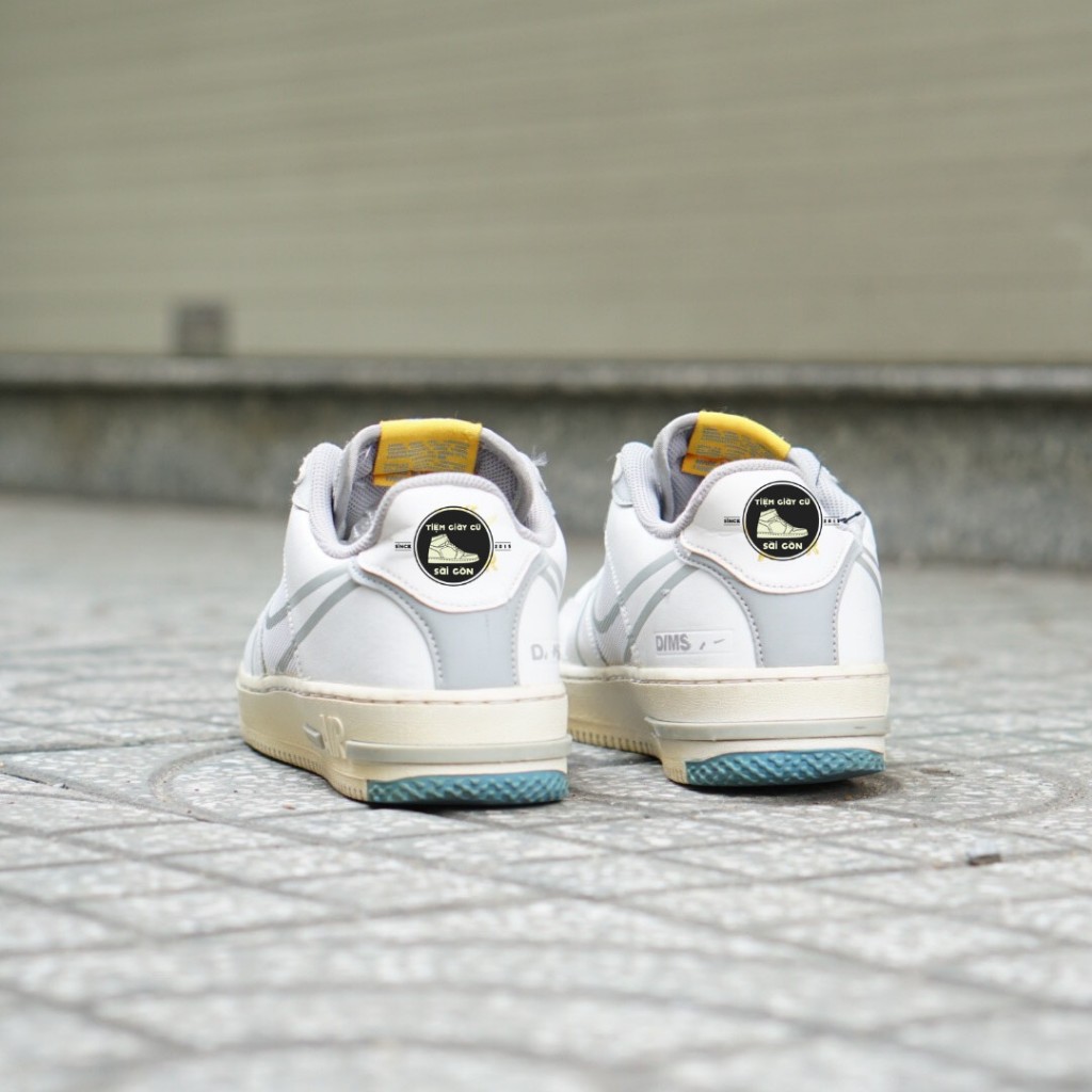 Giày Thể Thao N1KE AIR FORCE 1 REACT SMOKE GREY GOLD CT1020-100-CŨ CHÍNH HÃNG