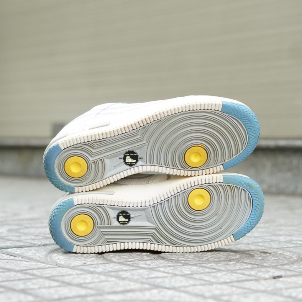 Giày Thể Thao N1KE AIR FORCE 1 REACT SMOKE GREY GOLD CT1020-100-CŨ CHÍNH HÃNG