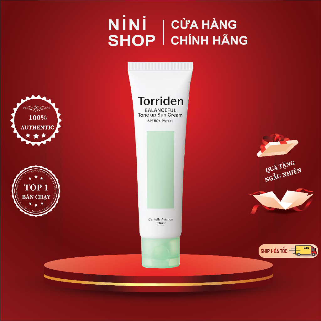 Kem chống nắng nâng tông da Torriden Balanceful Cica Tone-up Sun cream 60ml SPF50+ PA++++ - ninishop