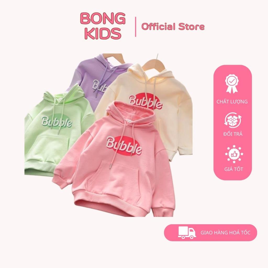 Áo Hoodie cho bé gái, áo dài tay bé gái size nhỡ đại (Sz 15 - 50kg) chất da cá cao cấp BongKids