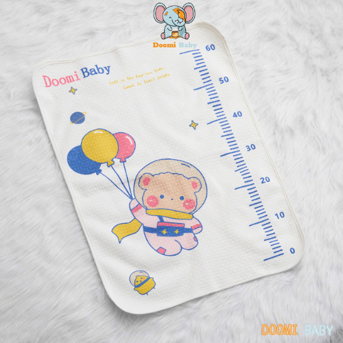 Lót Chống Thấm 4 Mùa Cho Bé Hàng Chính Hãng Doomi Baby 4 Lớp Kích Thước 70*50cm - HT652