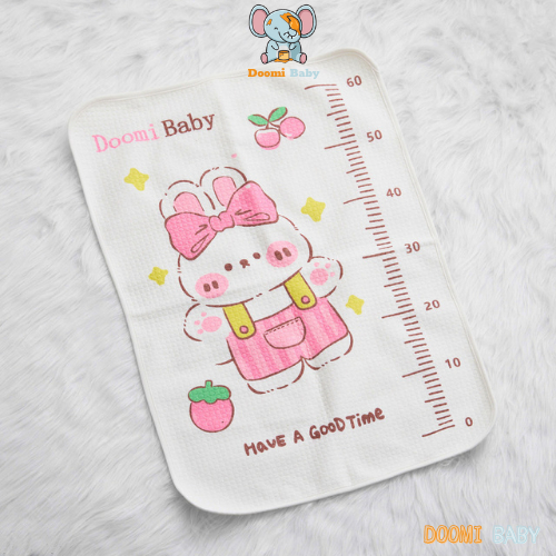 Lót Chống Thấm 4 Mùa Cho Bé Hàng Chính Hãng Doomi Baby 4 Lớp Kích Thước 70*50cm - HT652