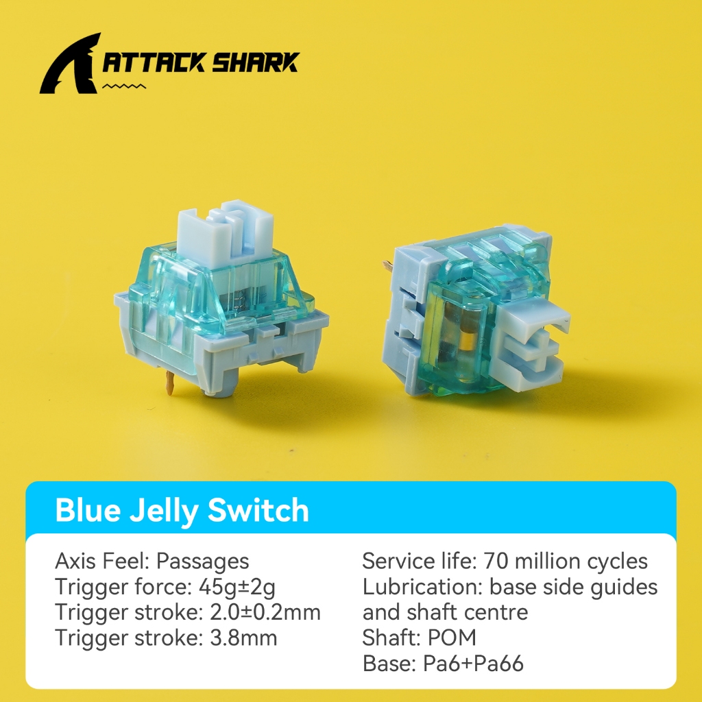 Combo 10 Switch Attack Shark Ziyoulang công tắc bàn phím cơ Silent và Clicky Hotswap custom cho bàn phím cơ