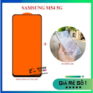 Combo Samsung M55 M54 5G A51 A71 kính cường lực full màn + ốp dẻo chống sốc, hàng dày loại 1