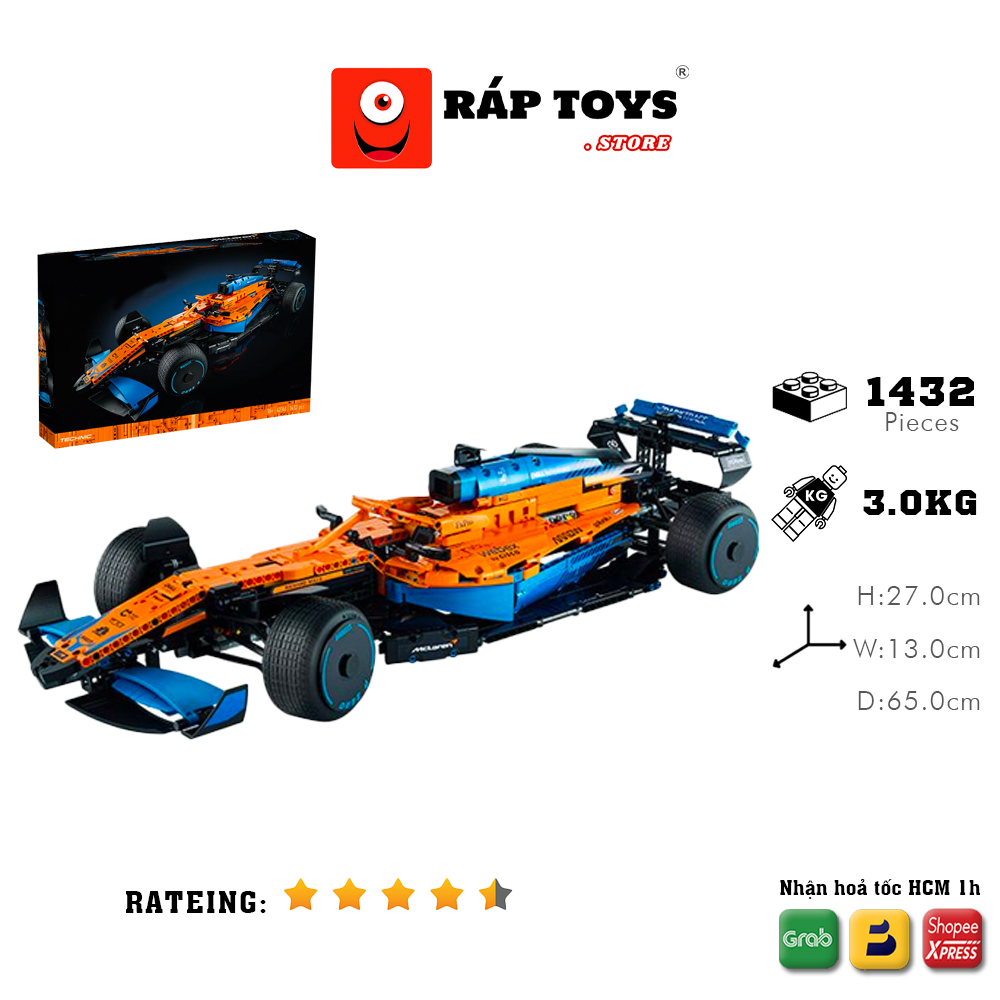 Mô Hình Lắp Ráp Technic, Siêu Xe F1 1432 Mảnh Ghép, Đồ Chơi Trí Tuệ, Trang Trí Tỷ Lệ 1:8