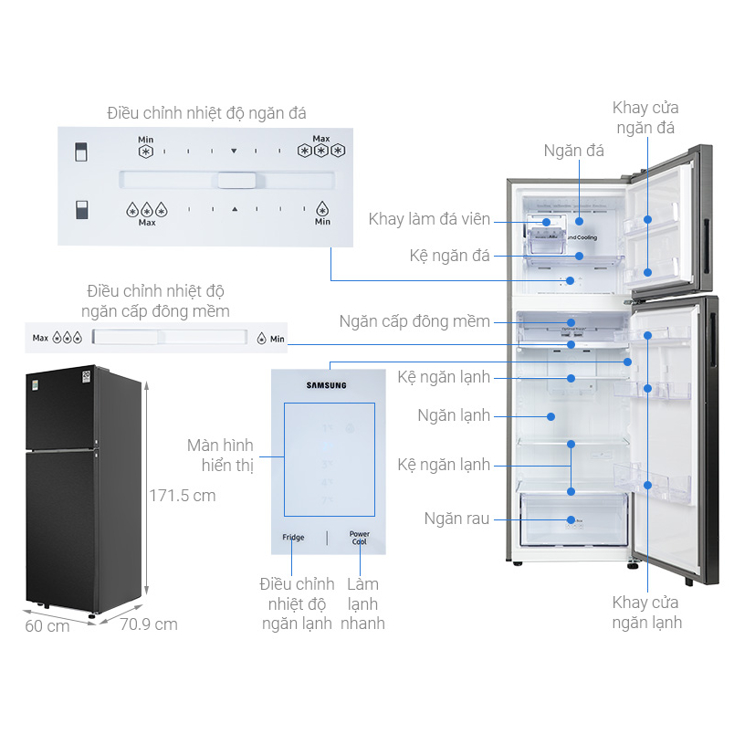 RT35CG5424B1SV -- Tủ Lạnh Samsung Inverter 348 Lít RT35CG5424B1SV - BẢO HÀNH CHÍNH HÃNG