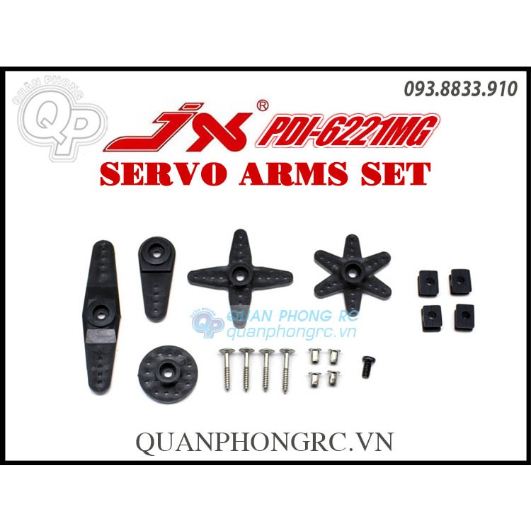 Bộ Tay Arm Servo JX PS-1109MG 9g  Analog Metal Gear /JX PDI-6221MG 20Kg  Digital Metal Gear Servo Arms Set