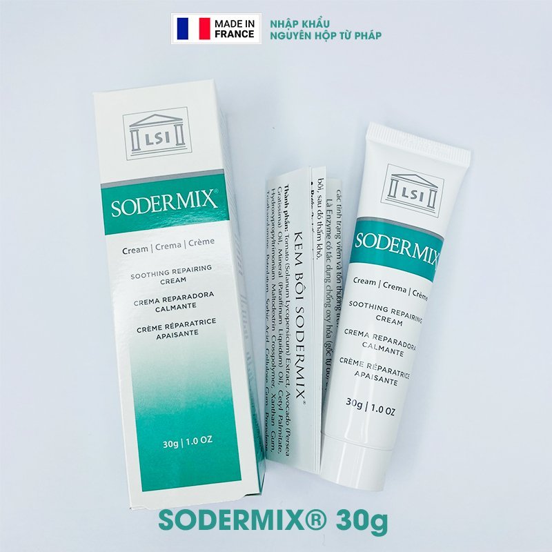 SODERMIX® 30g- Mua 1 tặng 1 Dưỡng ẩm - Kem bôi viêm da cơ địa, chàm, mẩn ngứa, tổ đỉa, vảy nến - Nhập nguyên hộp từ Pháp