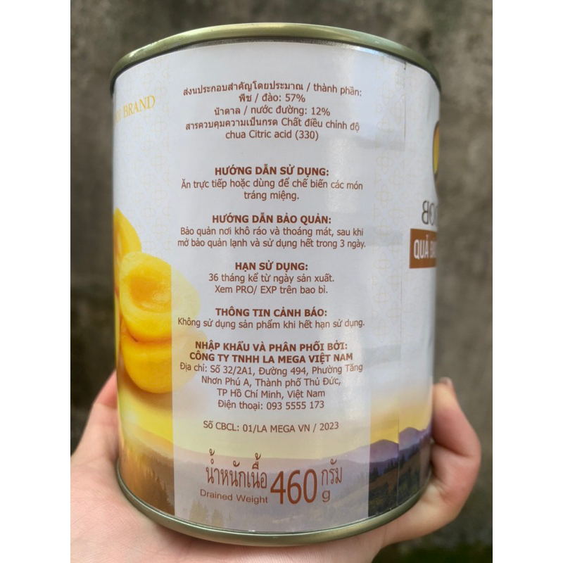 Đào ngâm Thái Lan BODDOB