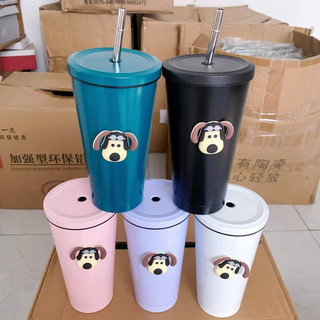 Ly Giữ Nhiệt Gấu Chó 500 ML Cốc Giữ Nhiệt Inox 304, Bình Giữ Nhiệt Siêu Cute Giữ Nhiệt 8-12 Tiếng