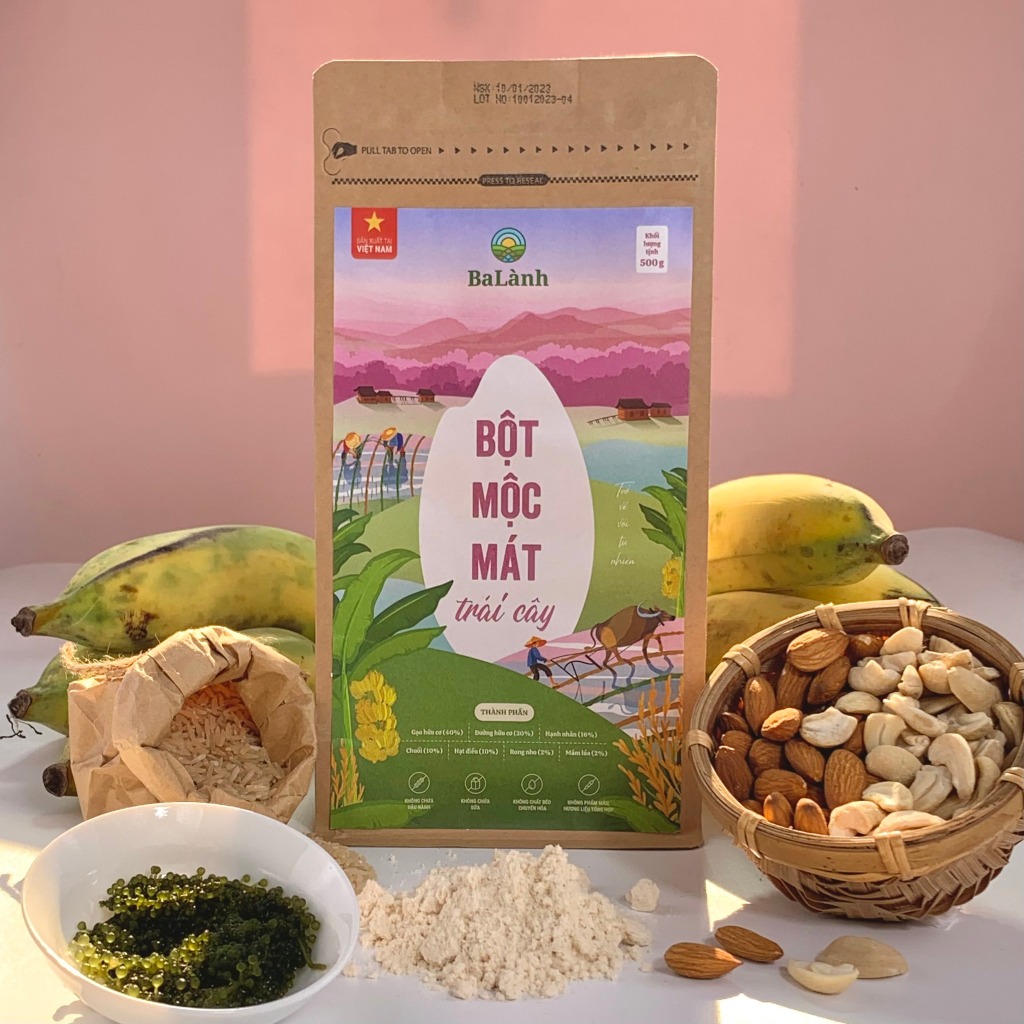 Bột sữa hạt Mộc Mát Trái cây Ba Lành - TanlamFood - Sữa hạt thuần chay