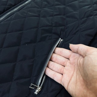 Áo khoác phao nam BBR nhung lì trần bông quả trám túi khoá zip tay thêu logo cao su sọc be mặt trong hot trend 2023