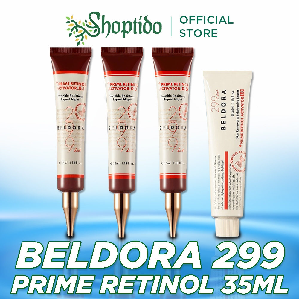 Kem dưỡng retinol trẻ hoá da, ngăn ngừa nếp nhăn Beldora 299 prime retinol 35ml NPP shoptido