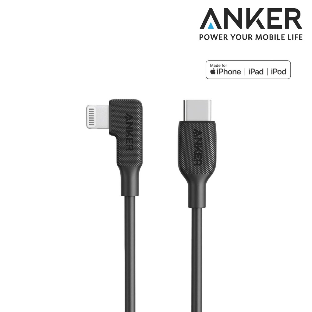 Cáp Sạc Nhanh C-L Anker Y2360 0.9m 90 độ gaming PD 20W sạc nhanh cho IPhone/IPad