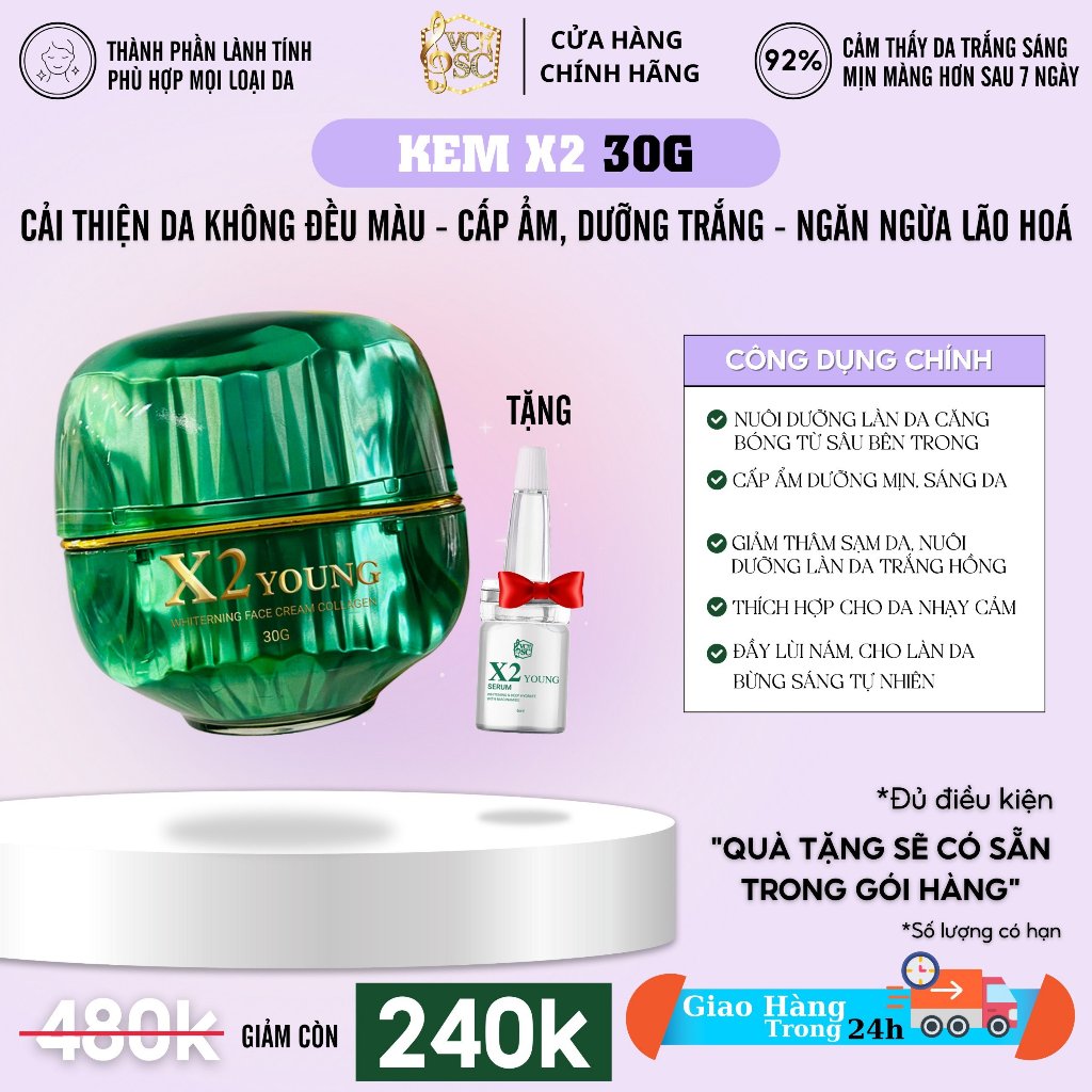 Kem Dưỡng Trắng Mờ Thâm VCSC 30g