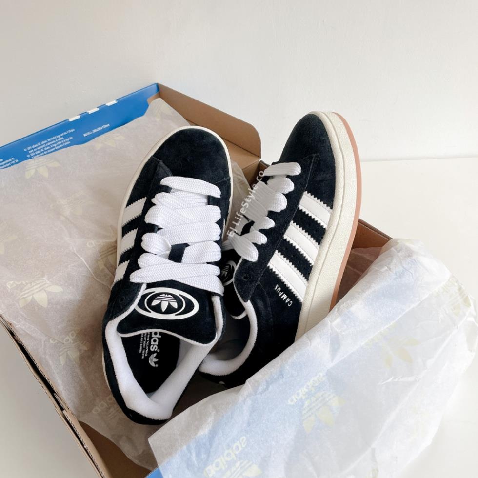 Giày thể thao Adidas Campus 00s 3 sọc da nỉ đế cao bản dây to đủ 3 màu cực chất đế cao phối đồ nam nữ