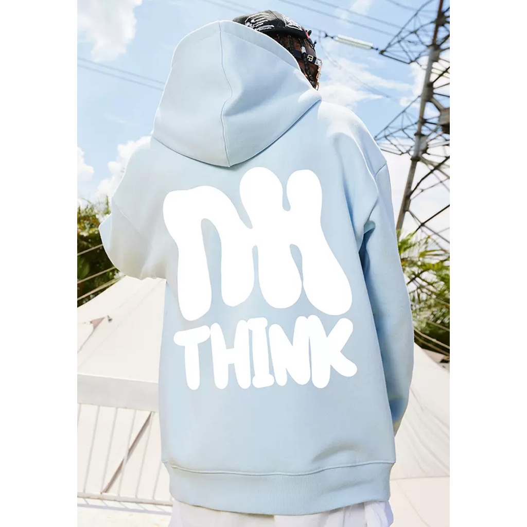 Áo Hoodie nỉ The Xide in hình chữ TH Think form unisex nam nữ chất nỉ bông dày dặn