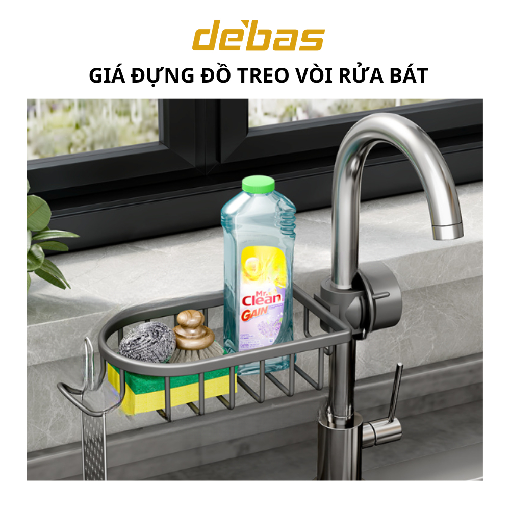 Giá treo vòi đựng đồ đựng giẻ rửa bát đa năng  rẻ Debas KXF02