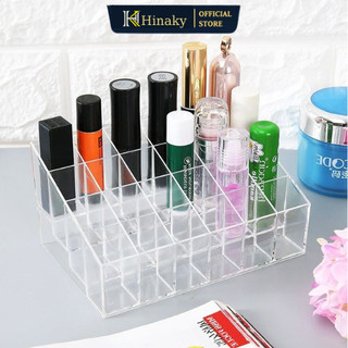 khay đựng son 24 ô trong suốt - Hộp đựng son mini cao cấp Tiện lợi [ MÃ B503  ]