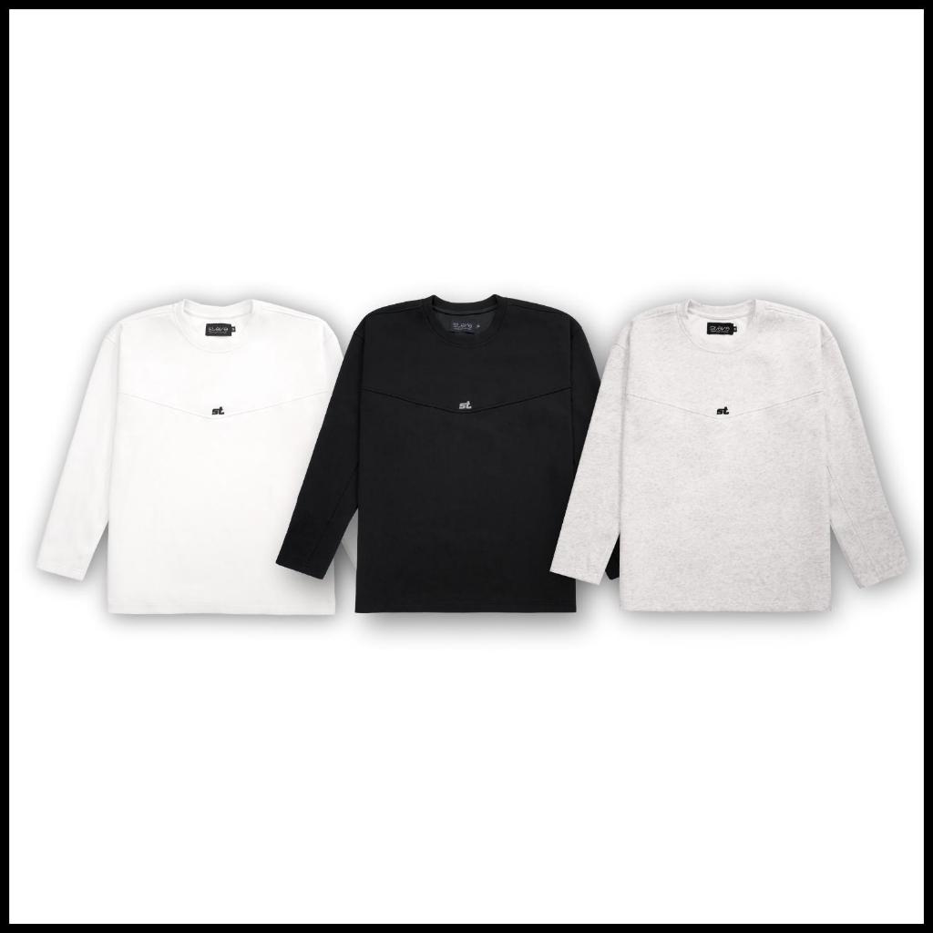 Áo thun Dài Tay STEVE Long Sleeve, Áo phông dài tay cổ tròn 2 màu : Trắng, Đen, Xám