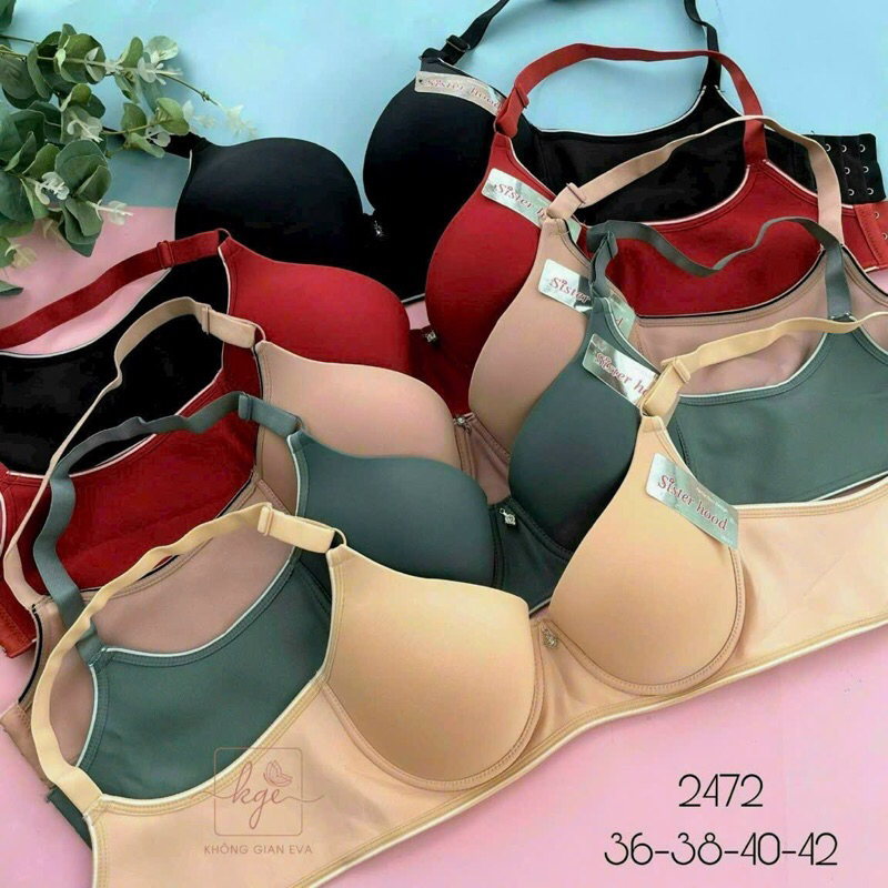 Áo lót Thái Lan Sister Hood quả trơn mút mỏng cup C mã 2472