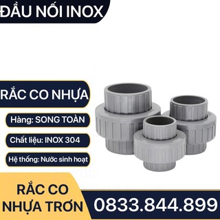 Rắc Co Nhựa, Đầu Nối Rắc Co Nhựa Trơn Dán Ống PVC 21 27 34 42 49 60mm