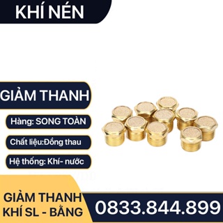 Đầu Giảm Thanh Khí Nén ĐẦU BẰNG Ren Ngoài Đồng Thau