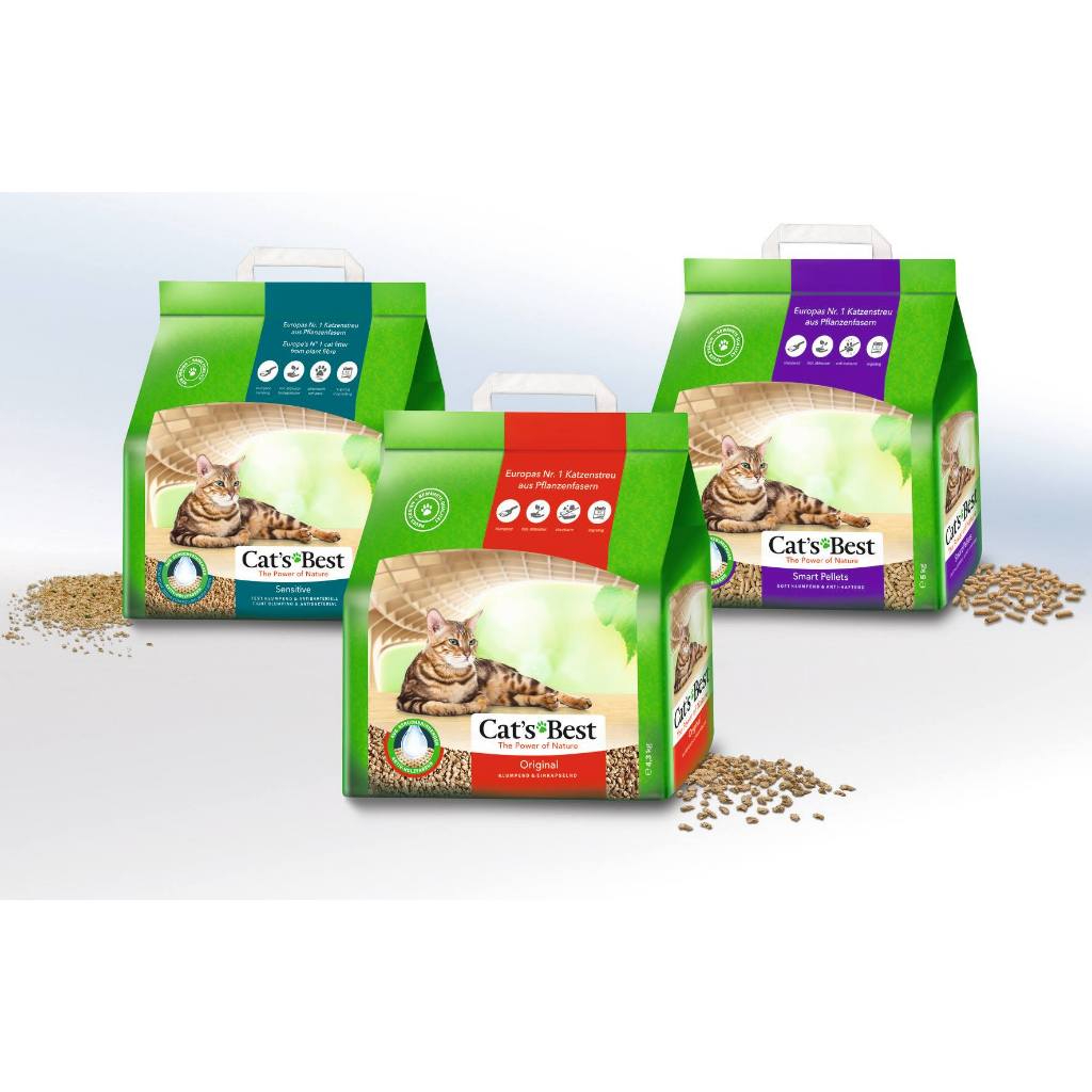 LỐC 3 Cát gỗ Cat'sBest 5l -10l cho Mèo không bụi kháng khuẩn an toàn Cát vệ sinh Original SmartPellet Sensitive MEGAPACK