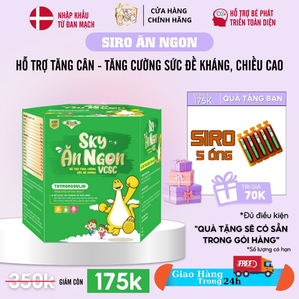 1 hộp Siro Ăn Ngon - Hỗ trợ bé ăn ngon , tăng đề kháng & chiều cao