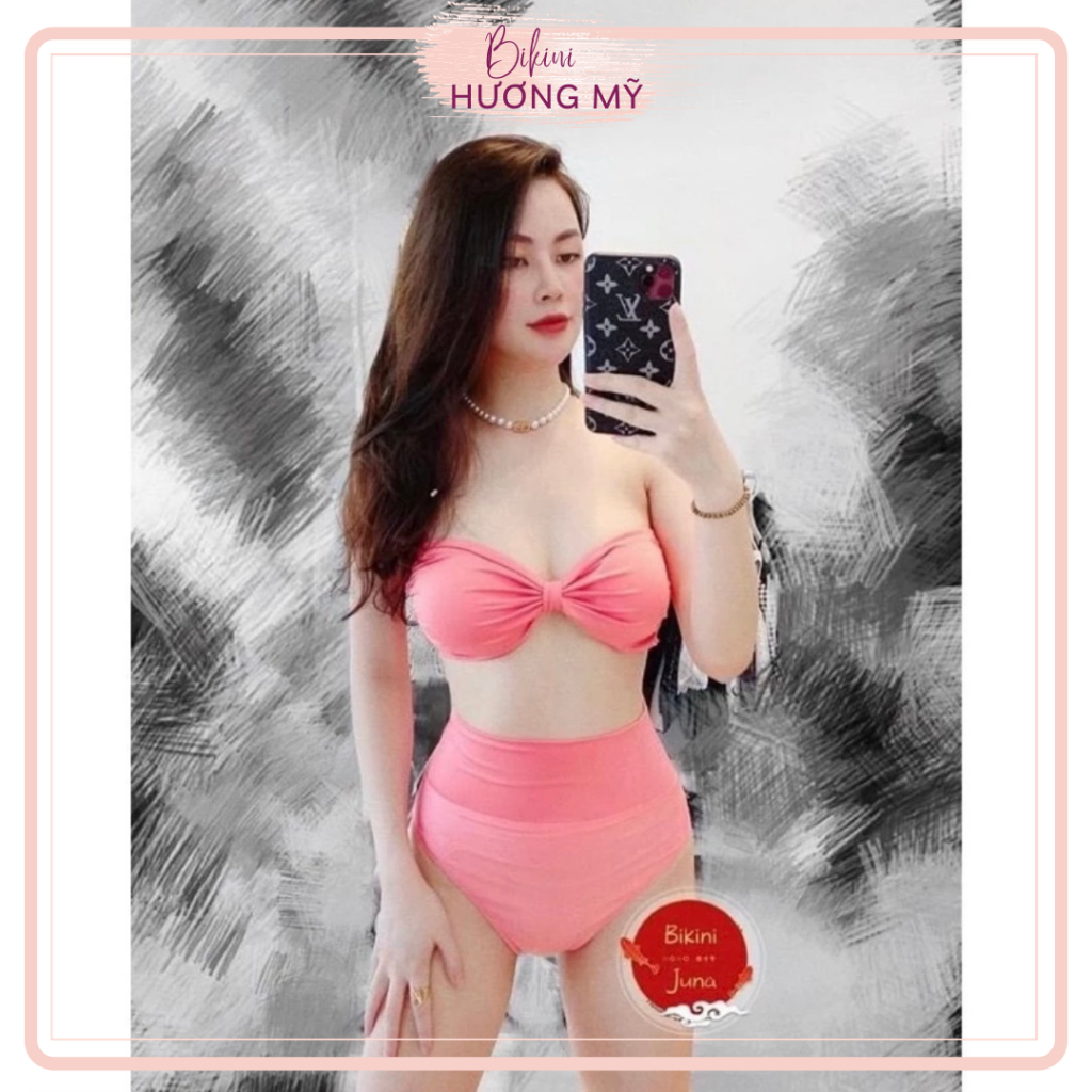Bikini, đồ bơi tắm biển hai mảnh quần cạp cao sexy dễ thương