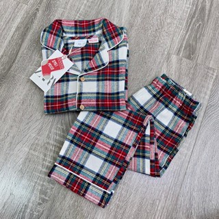 Bd23112 bộ pyjama băng lông zr dư xịn kẻ caro bt bg