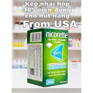 Kẹo cai thuốc lá Nicorette 4mg Bạc Hà ICY 105 viên