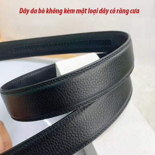 Dây lưng nam da bò thắt lưng không kèm mặt lẻ dây bản 3.5cm dùng cho khóa tự động giaynamdep218