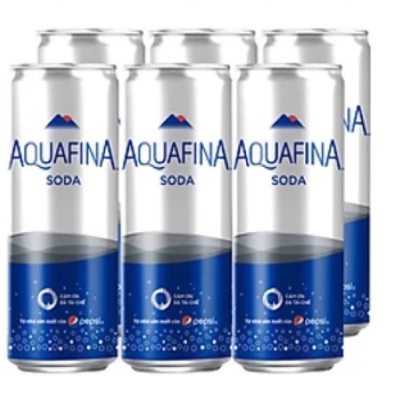 Nước Soda Aquafina có ga lốc 6 lon 320ml