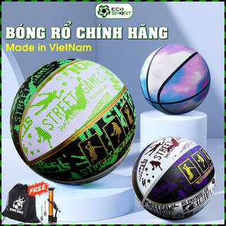 Bóng Rổ Đường Phố Số 5 6 7 Chính Hãng, Banh Bóng Rổ Cao Su Trẻ Em Giá Rẻ Nam Nữ Thi Đấu Sân Outdoor & Indoor ECO SPORT