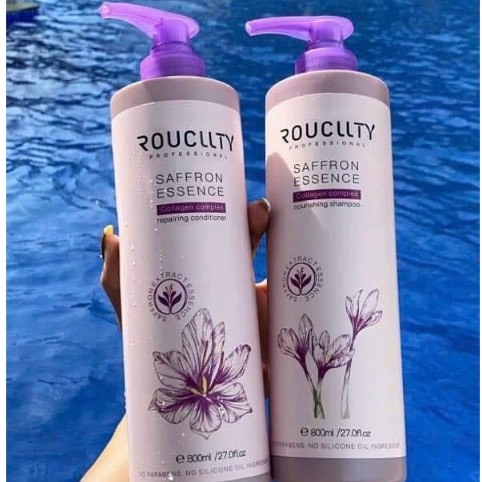 Dầu Gội Thảo Dược ROUCLLTY Saffron Essence Nhụy Hoa Nghệ Tây Phục Hồi Tóc Hư Tổn, Giảm Rụng