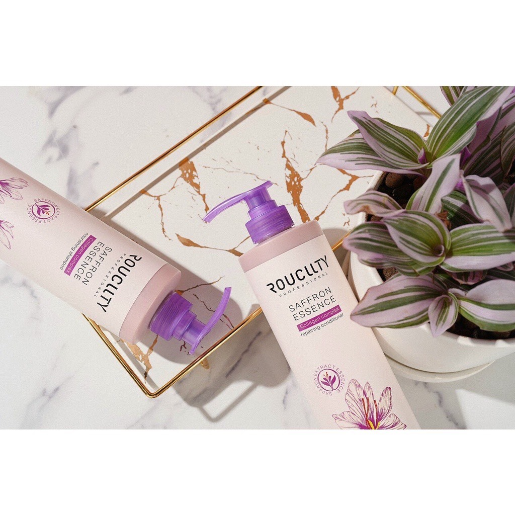Dầu Gội Thảo Dược ROUCLLTY Saffron Essence Nhụy Hoa Nghệ Tây Phục Hồi Tóc Hư Tổn, Giảm Rụng