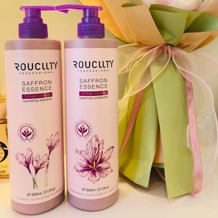 Dầu Gội Thảo Dược ROUCLLTY Saffron Essence Nhụy Hoa Nghệ Tây Phục Hồi Tóc Hư Tổn, Giảm Rụng