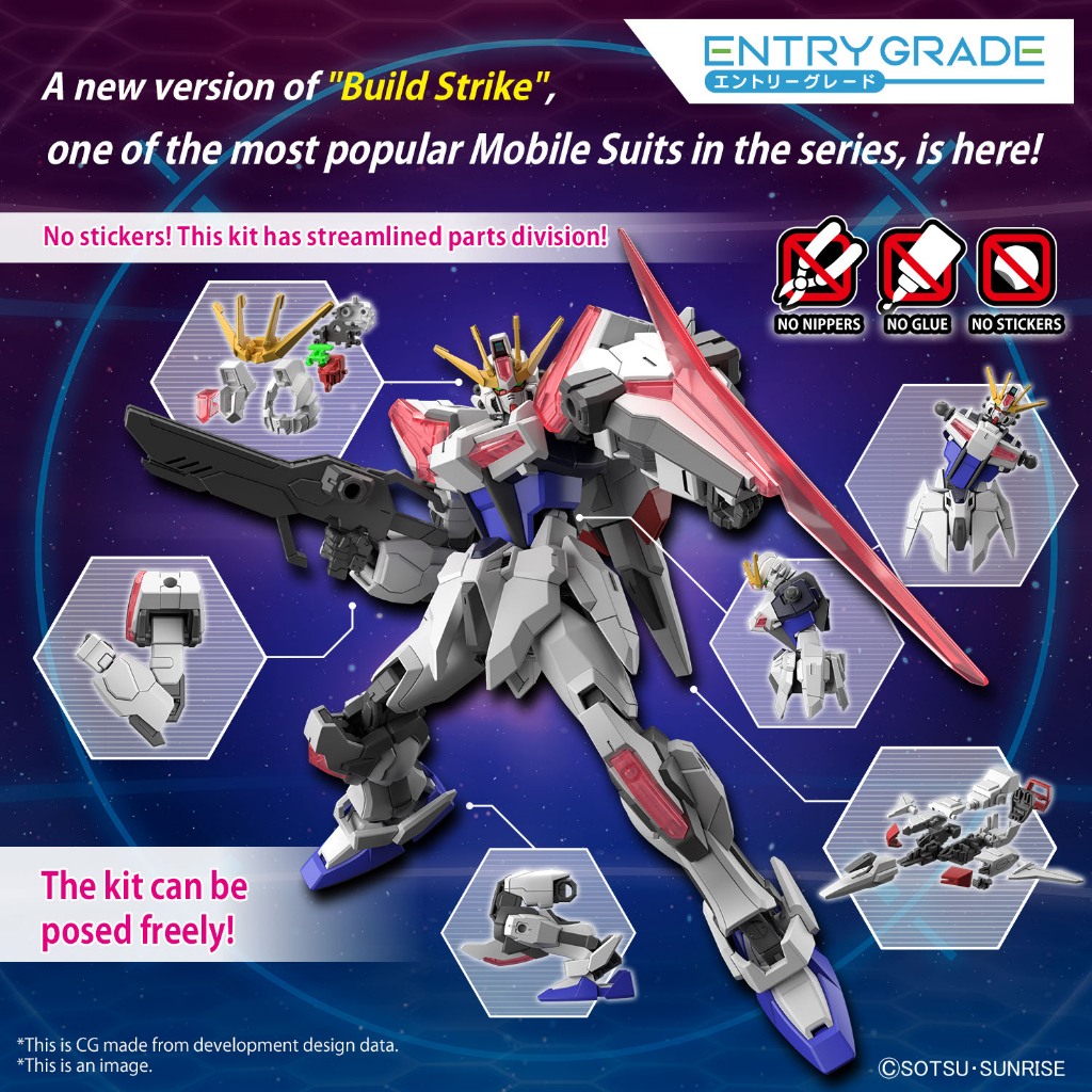 Mô hình lắp ráp Gundam EG / Entry Grade 1/144 Metaverse Build Strike Exceed Galaxy Gundam