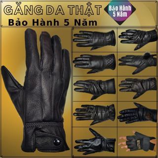 Găng Tay Da Thật Nam Nữ - Da Bò, Da Dê, Da Cừu Mỏng Nhẹ Đi Mưa Thoải Mái, Dễ Lái Xe - Không Bong Nổ