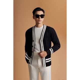 Áo len adam store cardigan đen thừng al057d