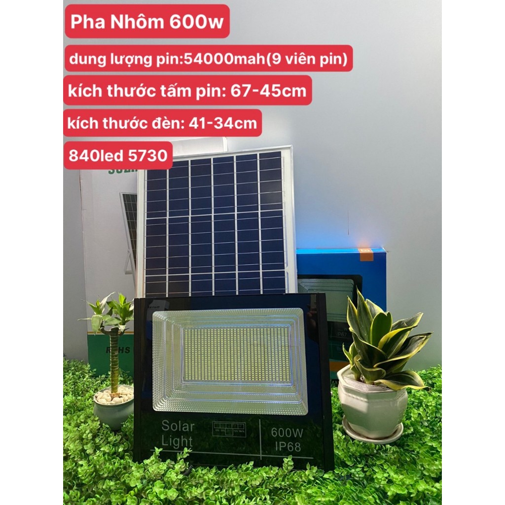 Đèn pha năng lượng mặt trời 800w 600w 500w Chính hãng GD Solar mẫu báo pin mới nhất bảo hành 2 năm đổi mới