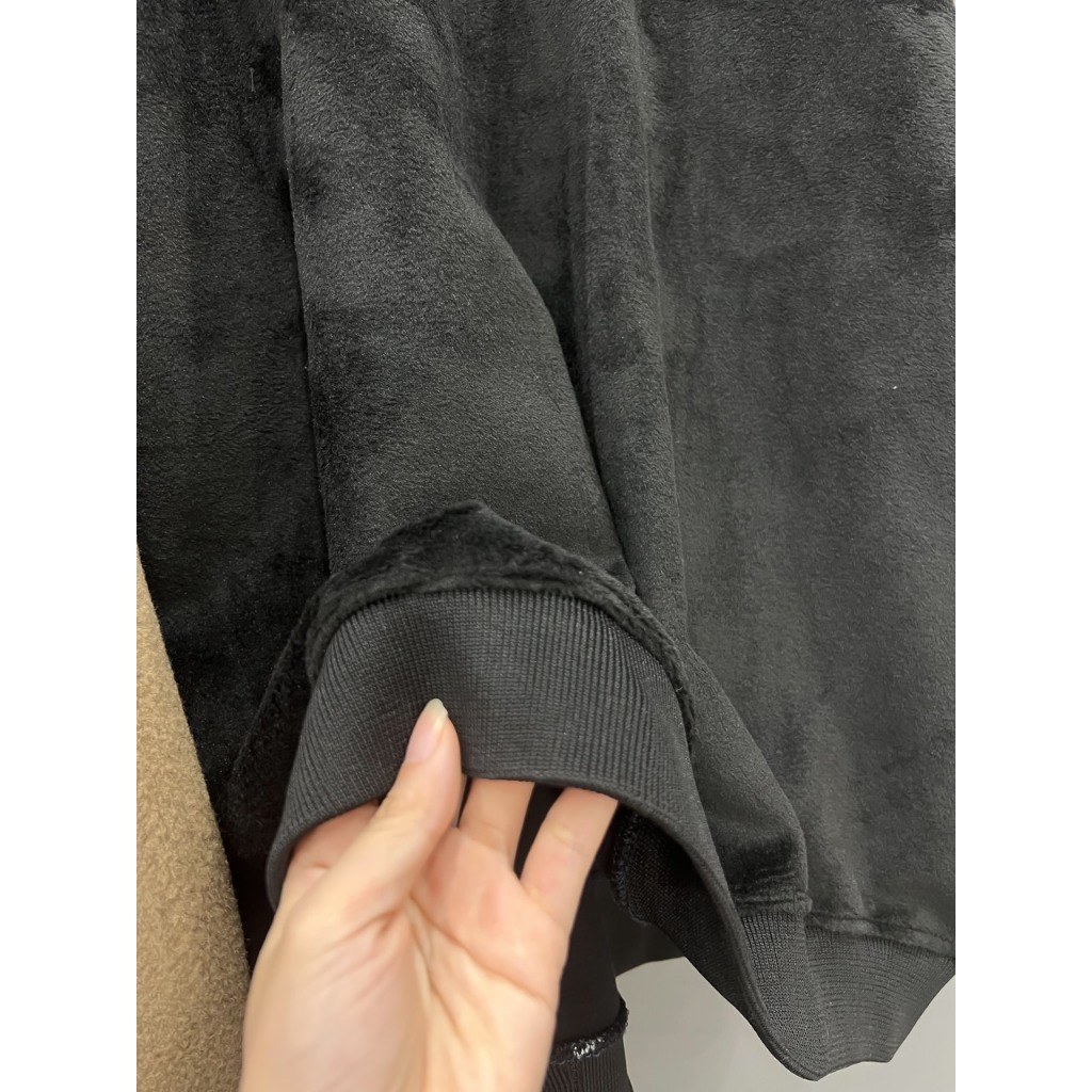 Áo nỉ polo lông nhung ene