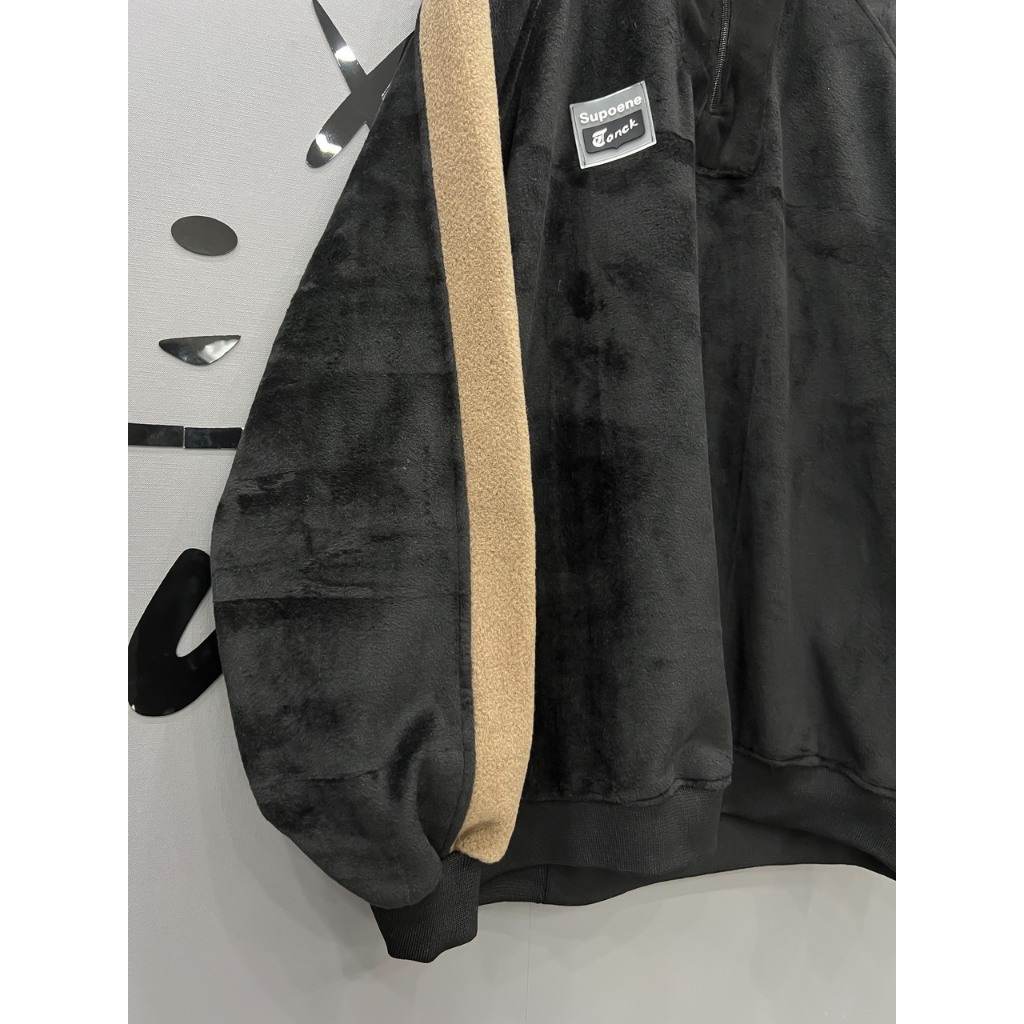 Áo nỉ polo lông nhung ene