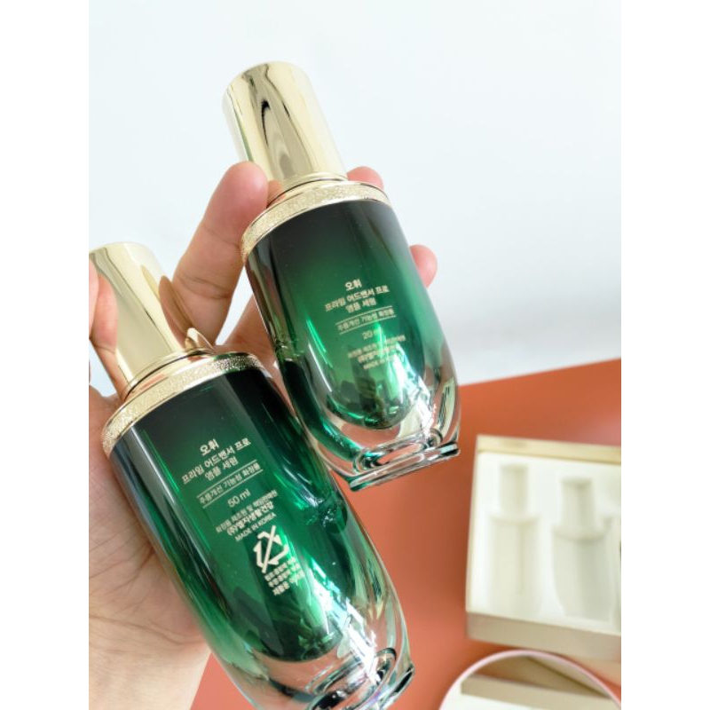 Set ohui xanh prime căng bóng da chống lãi hoá